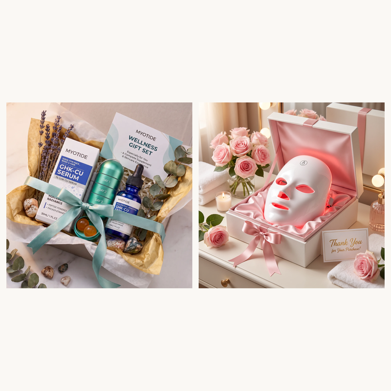 MYOTIDE 3-month Box 2 gift set: serum, Day-Pod and red-light mask