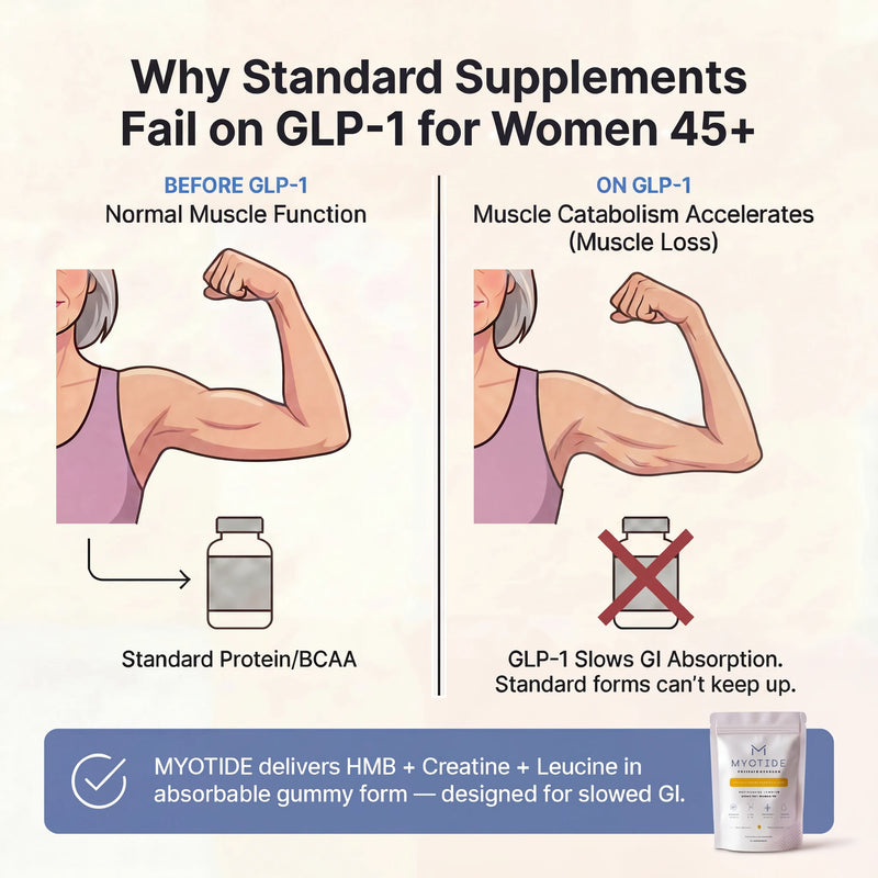 Why standard supplements fail on GLP-1 for women 45+